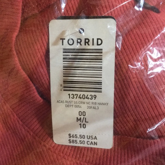 Torrid Valentines Dress Tomato Red Crew Neck Rib Hanky Dress Size 10 - Picture 9 of 9
